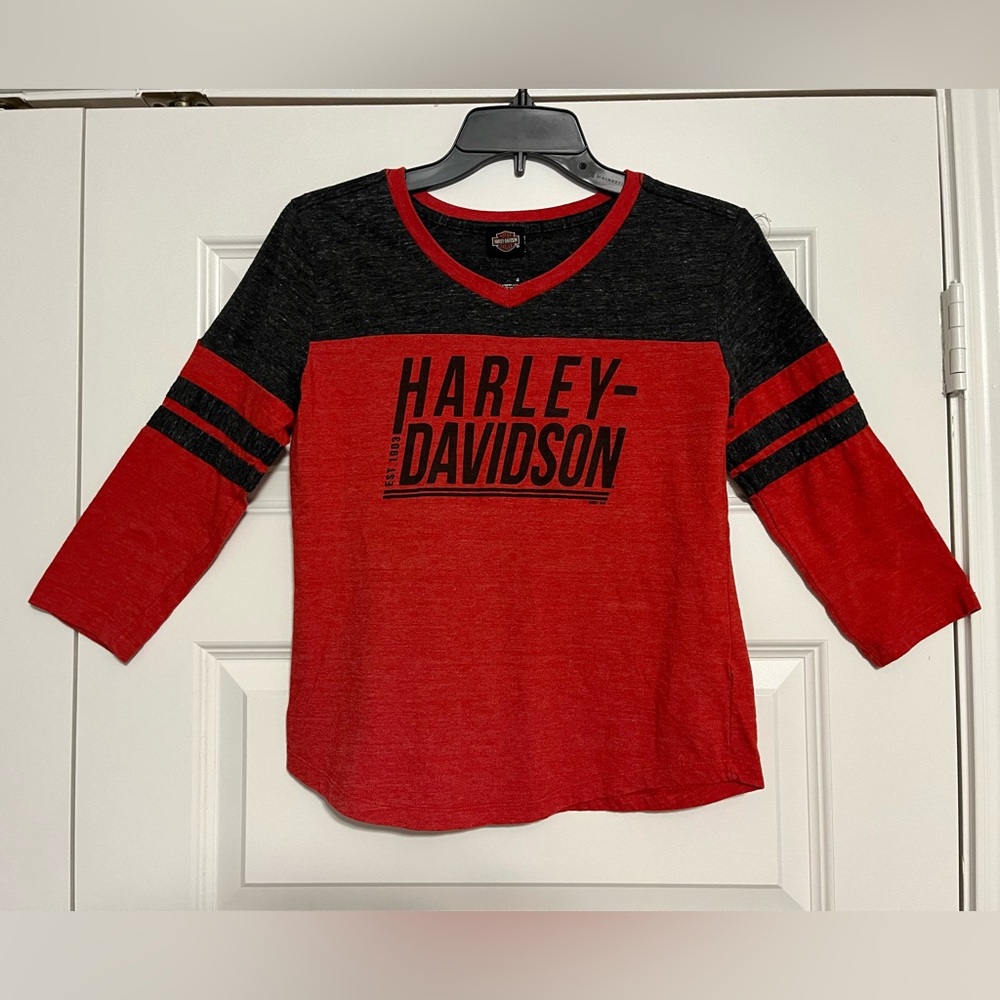 Harley Davidson Motorcycles San Jacinto Pasadena TX Women’s LS Shirt Sz Small